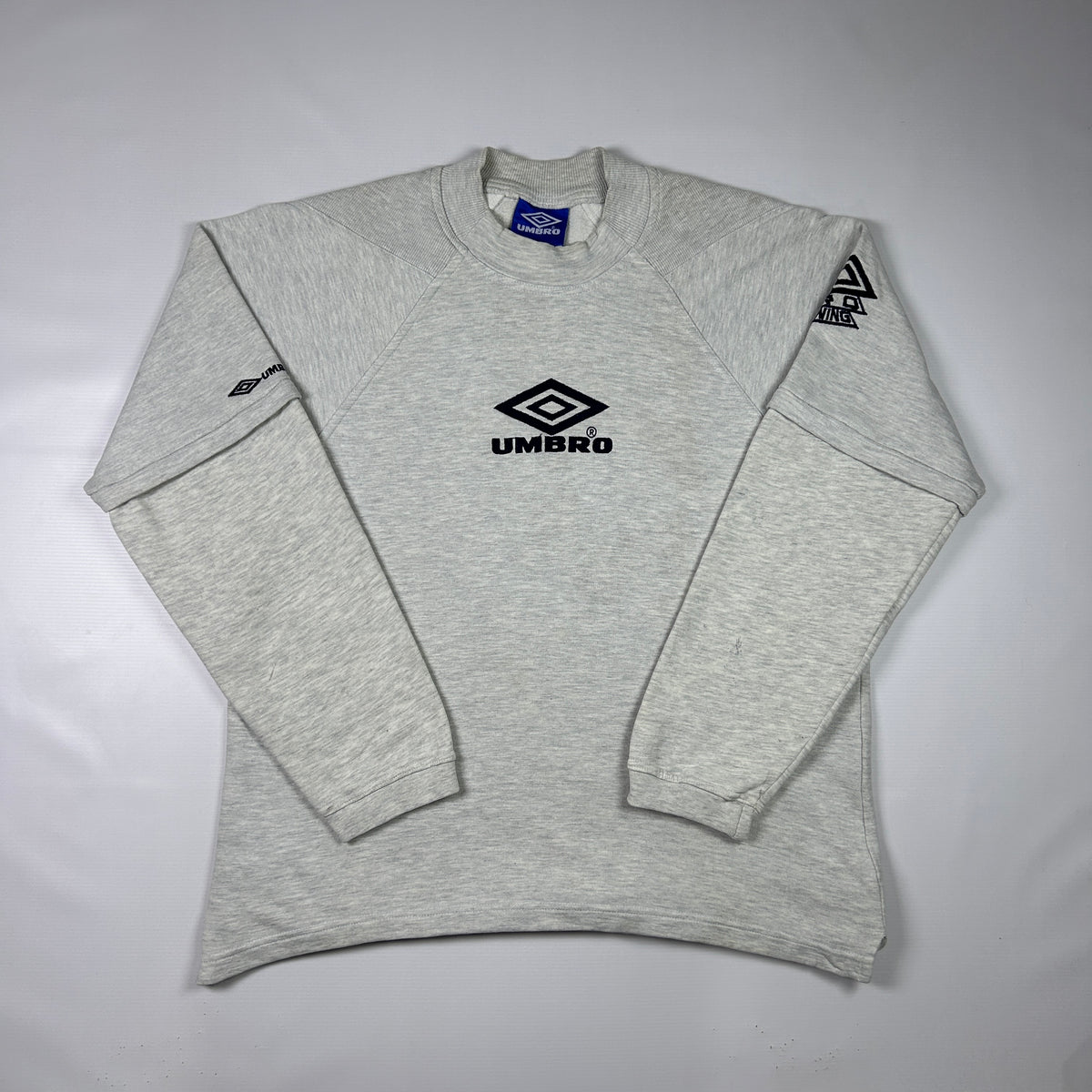 L - 1990's Umbro Grey Long Sleeve Pro Training Sweatshirt