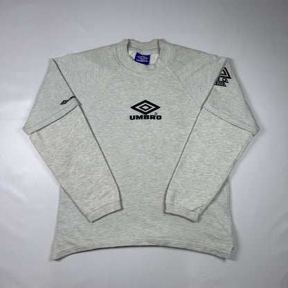 L - 1990's Umbro Grey Long Sleeve Pro Training Sweatshirt