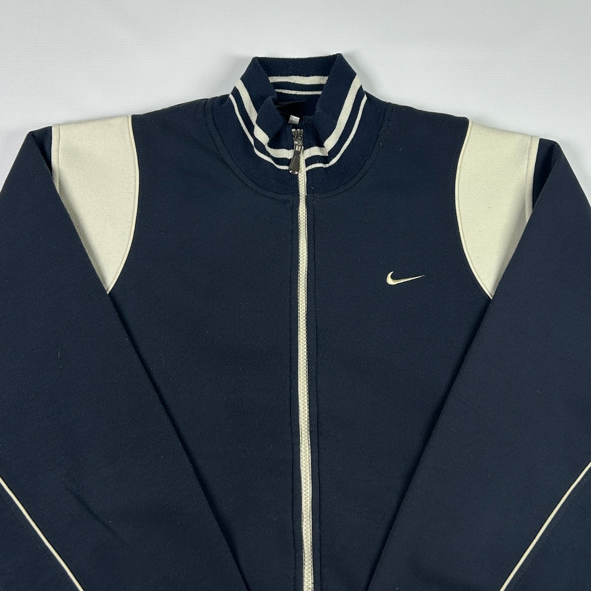 L - 1990's Nike Navy Zip-Up Track Jacket