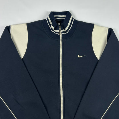 L - 1990's Nike Navy Zip-Up Track Jacket