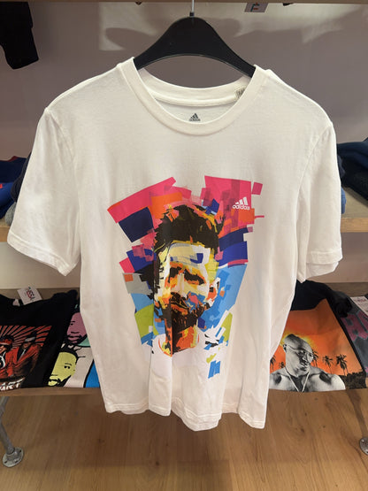 L - Adidas Graphic Messi White T-Shirt