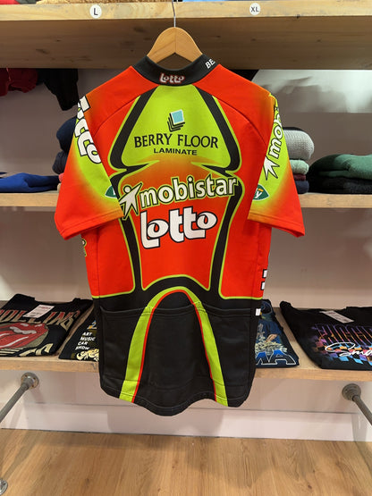 L - 1998 Lotto Mobistar Berry Floor Cycling Jersey