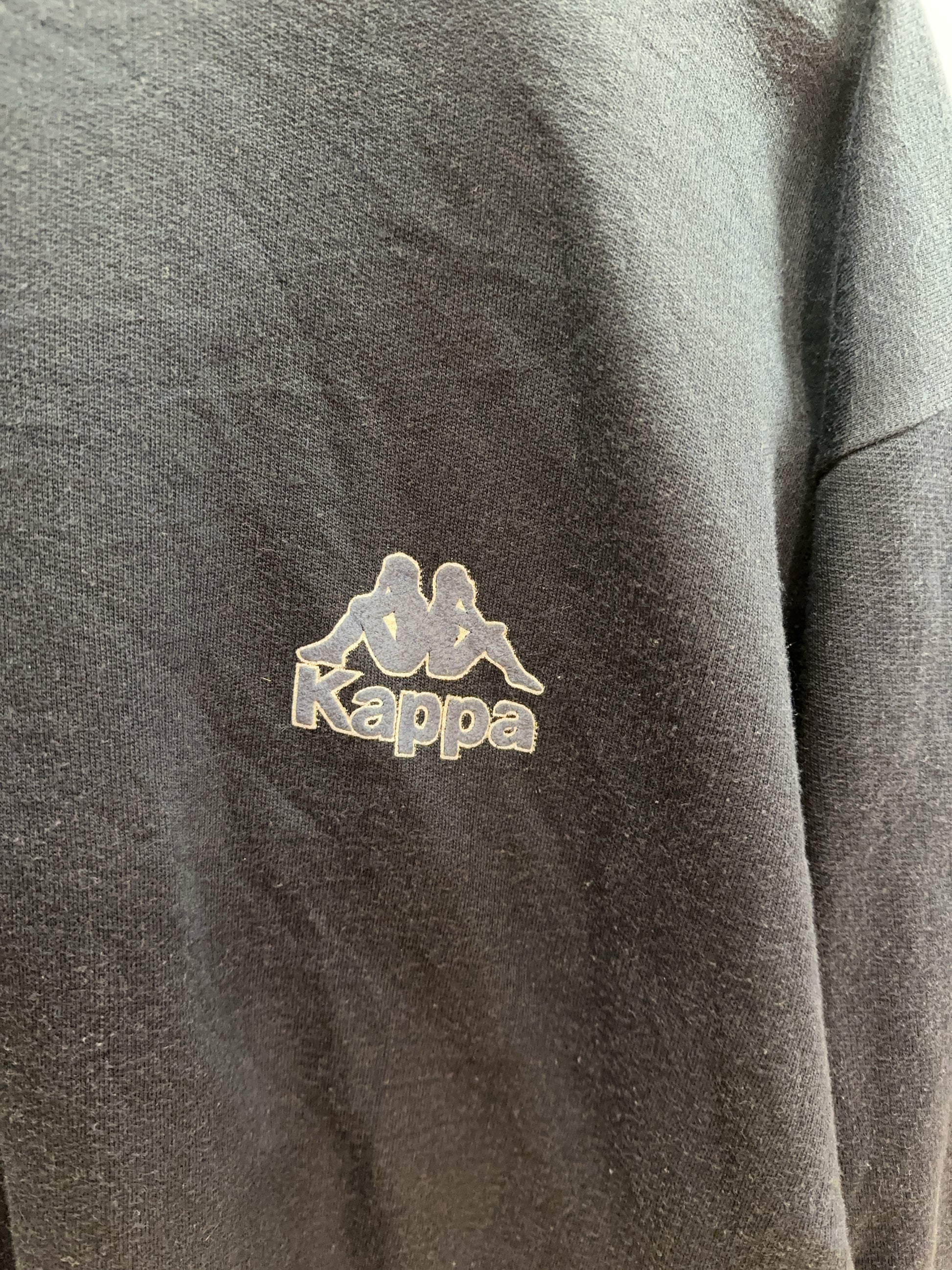 Vintage Kappa Navy Logo Crewneck Sweatshirt - M