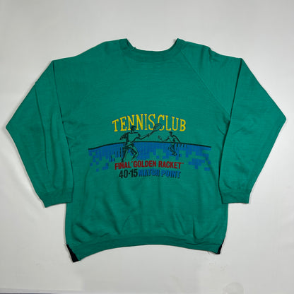 L - Vintage 1980's Tennis Club Graphic Sweatshirt