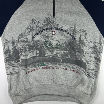 L - 1990's Northwest Territories Half-Zip Pullover Sweatshirt