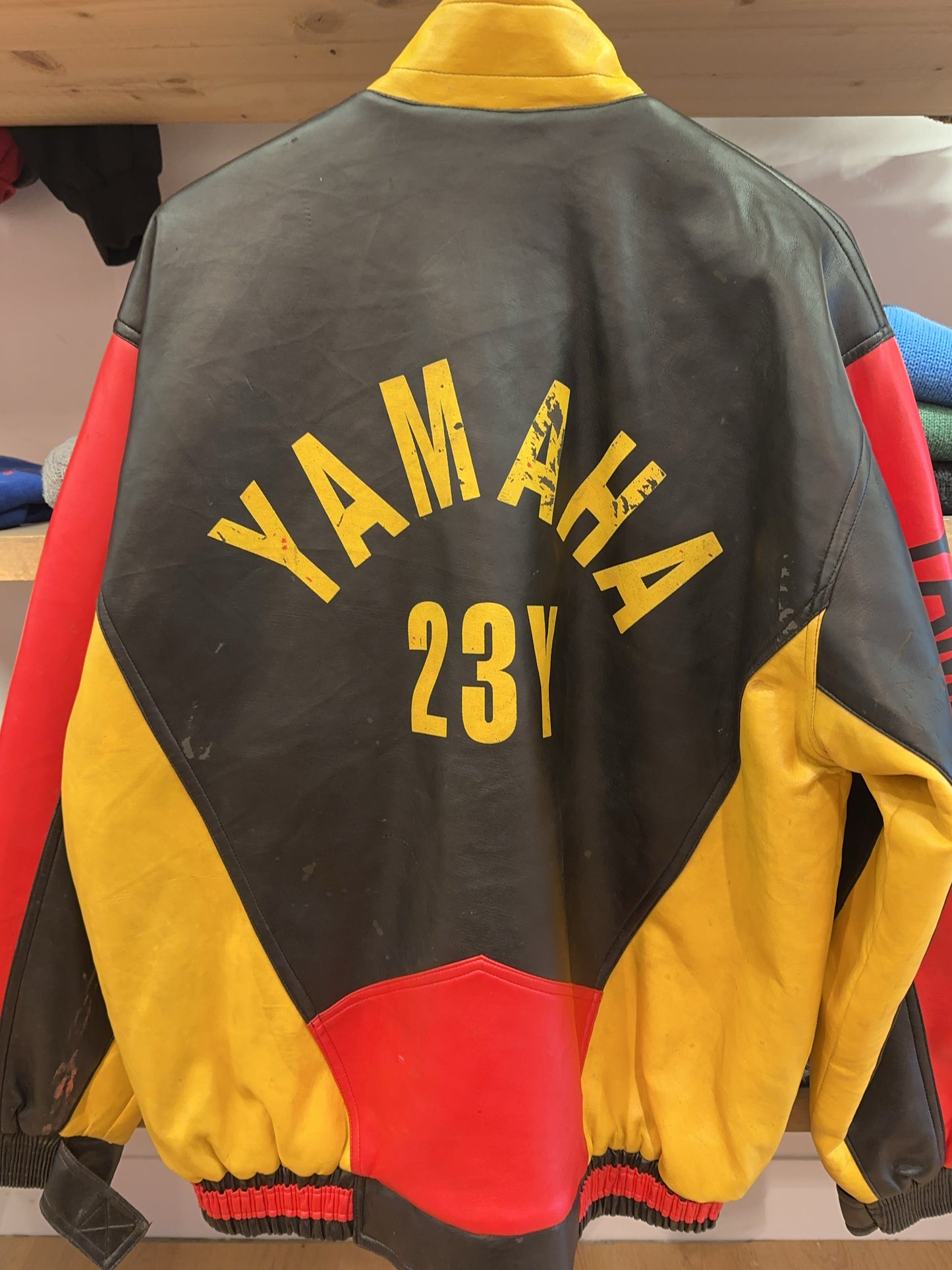 XXL - Vintage 1990's Yamaha racing vintage leather Jacket