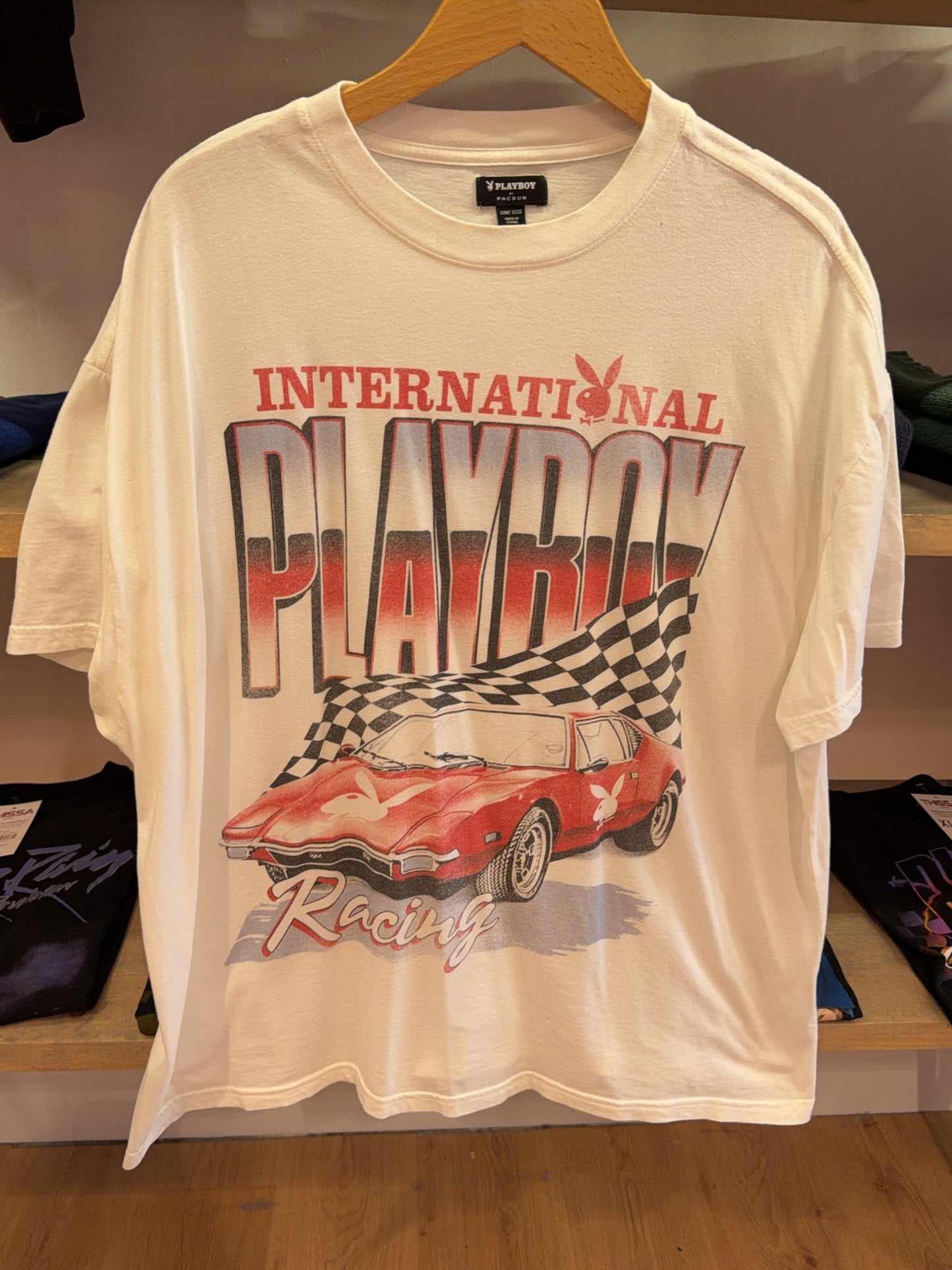 L - Playboy International Racing Graphic T-Shirt