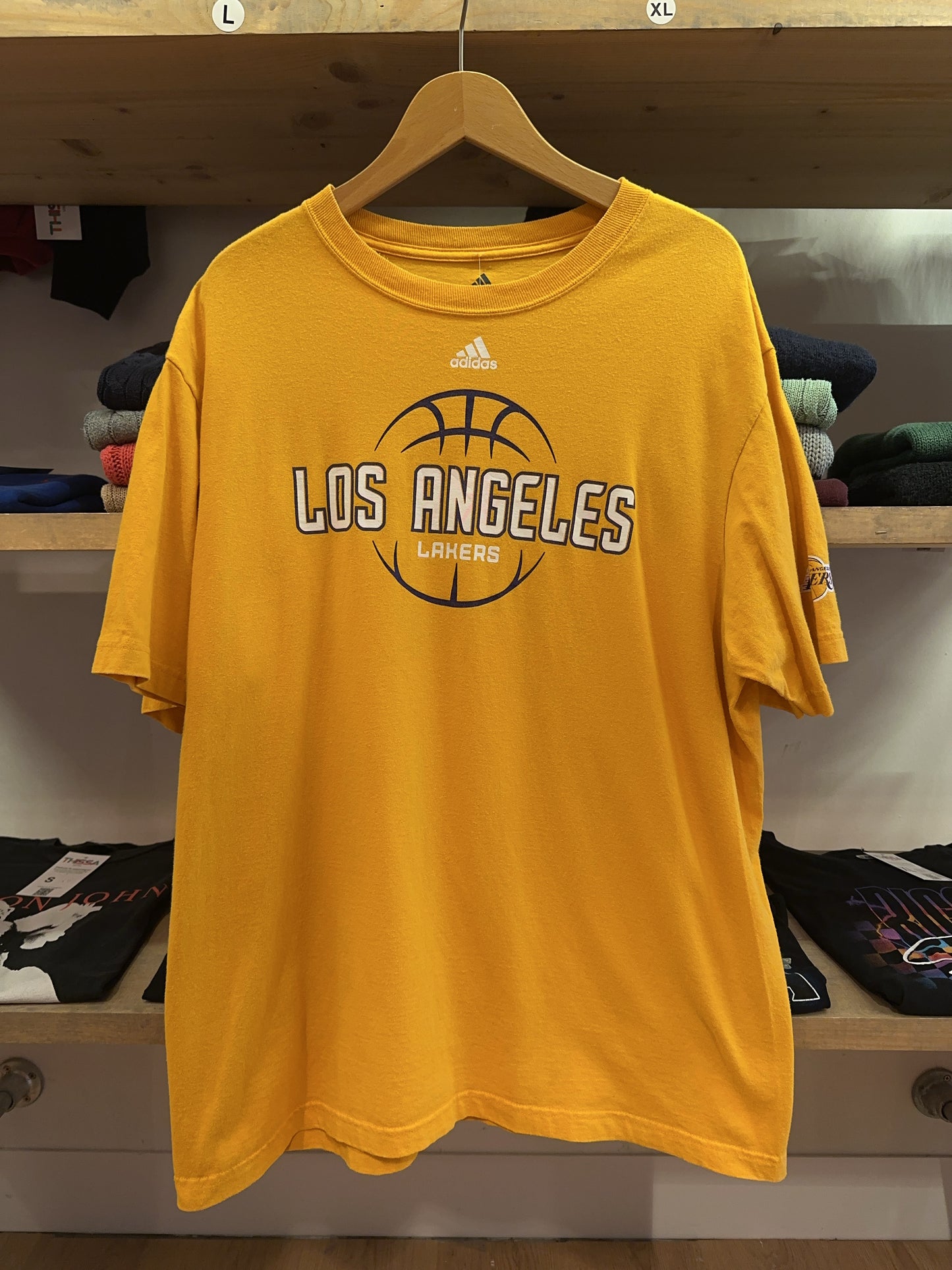 Adidas Los Angeles Lakers Gold Basketball T-Shirt