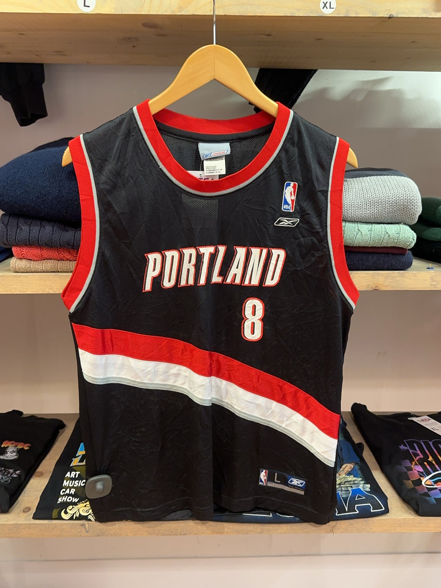 S - 2004-2006 Portland Trail Blazers Reebok NBA Shirt Webster #8
