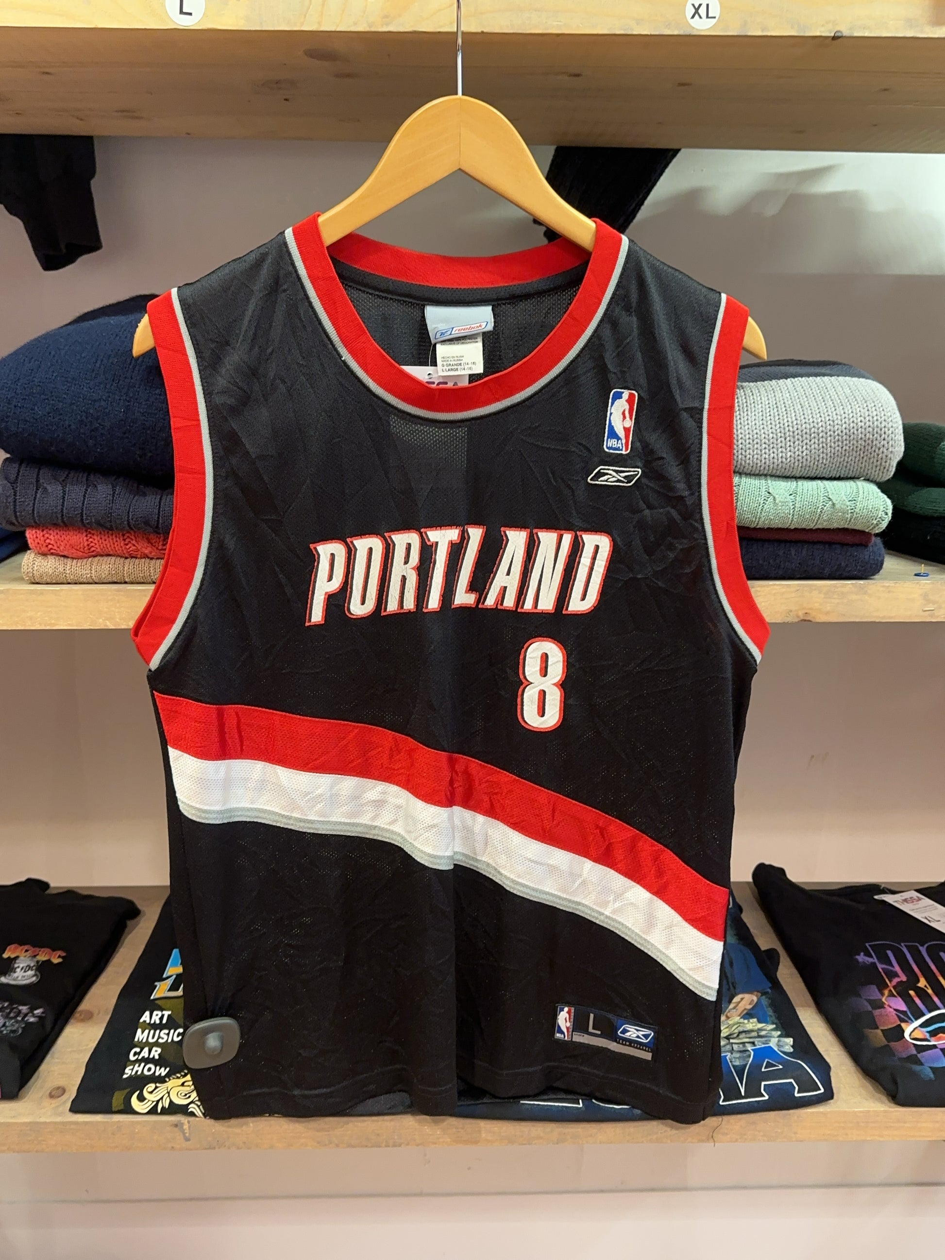 S - 2004-2006 Portland Trail Blazers Reebok NBA Shirt Webster #8