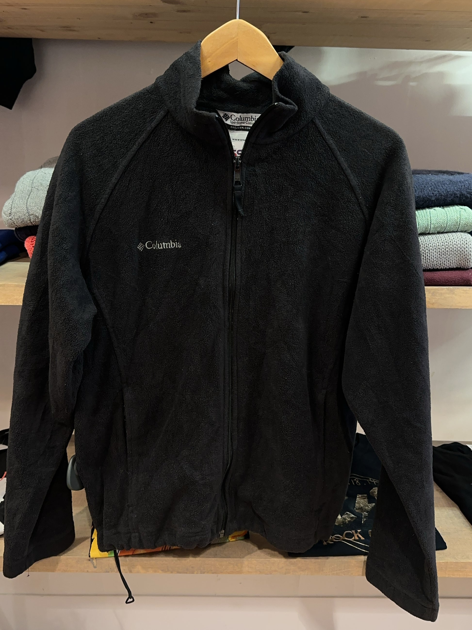 Columbia Black Full-Zip Fleece Jacket - XL