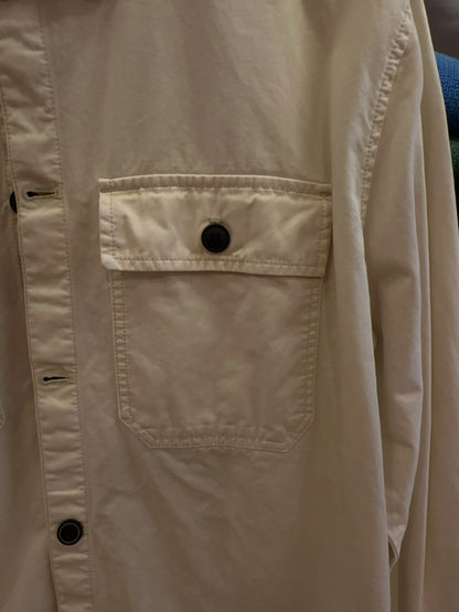 XXL - Barbour International Beige Button-Up Overshirt Jacket