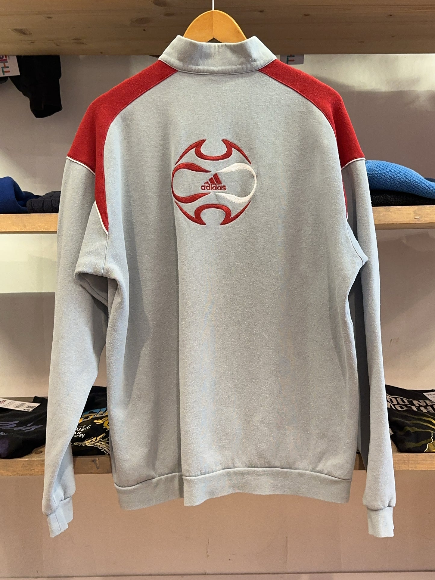 L - Vintage 2000's Adidas Football Quarterzip
