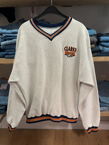 L - Neff Clarke Eagles Vintage V-Neck Sweatshirt