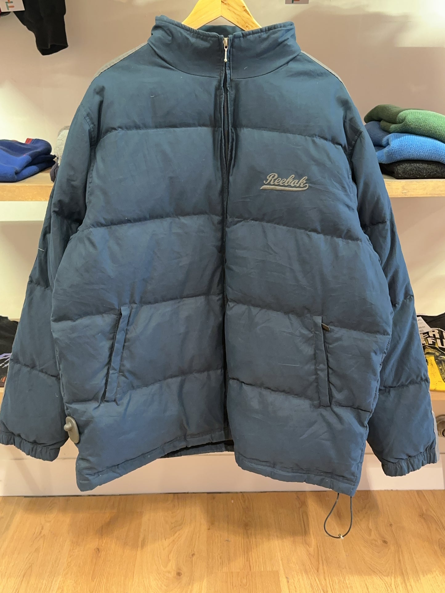 XXL - Vintage 1990's Reebok Spell Out Down Puffer Jacket Retro