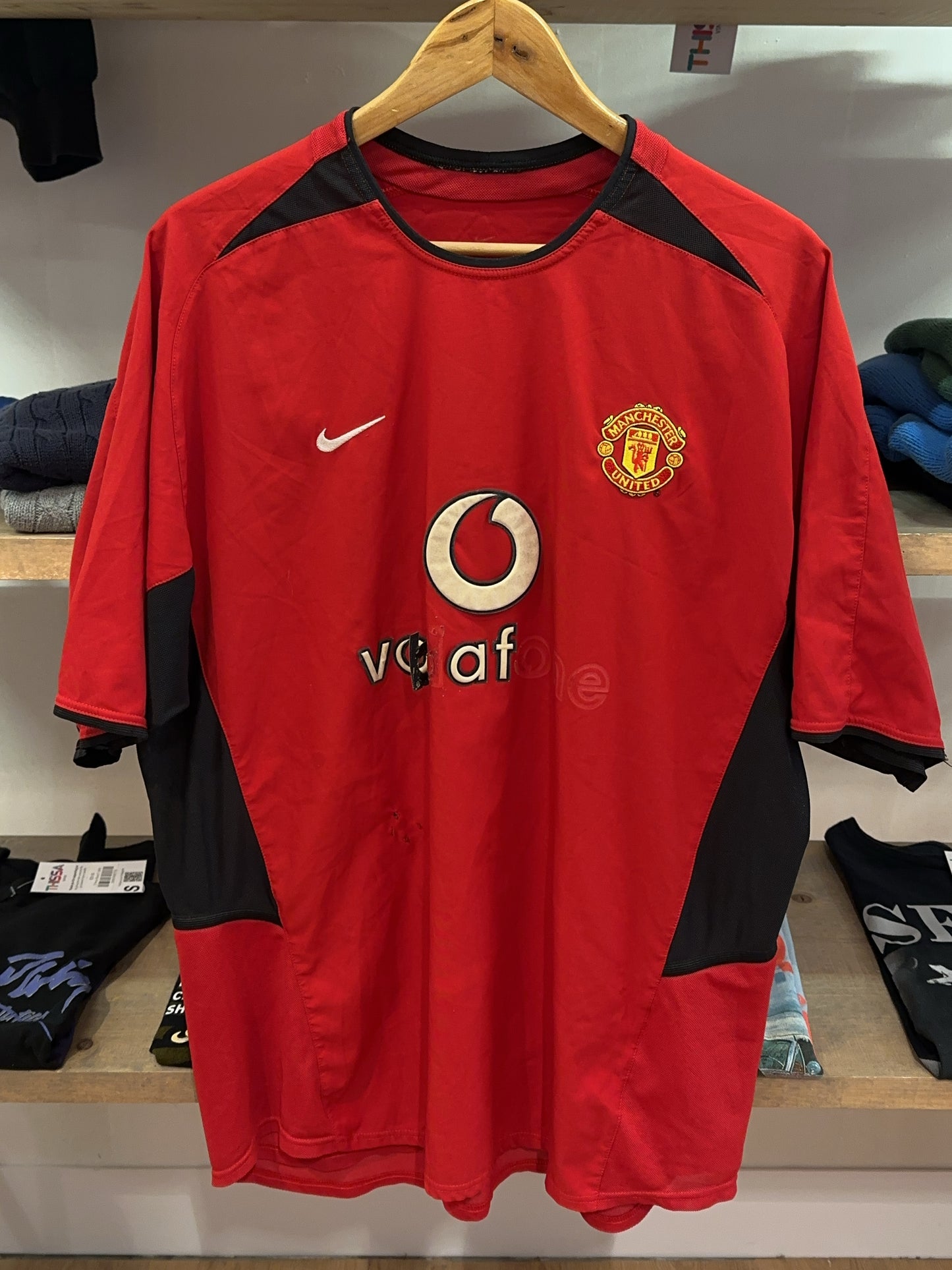 XL - 2002-2004 Manchester United Nike Home Football Shirt