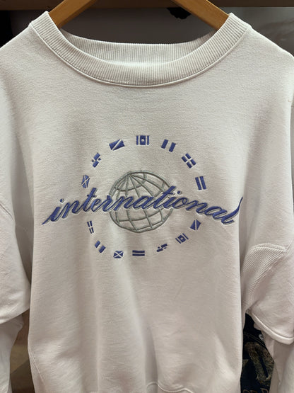 Nike International Embroidered Crewneck Sweatshirt - M