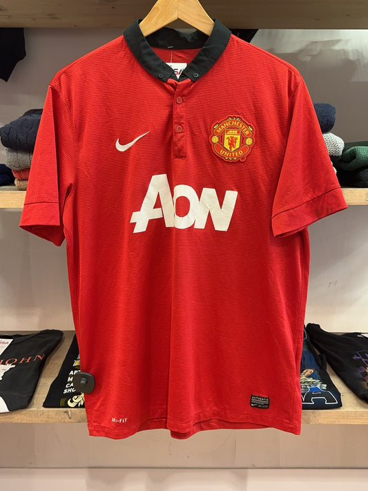 2013-2014 Manchester United Nike Home Football Shirt - L