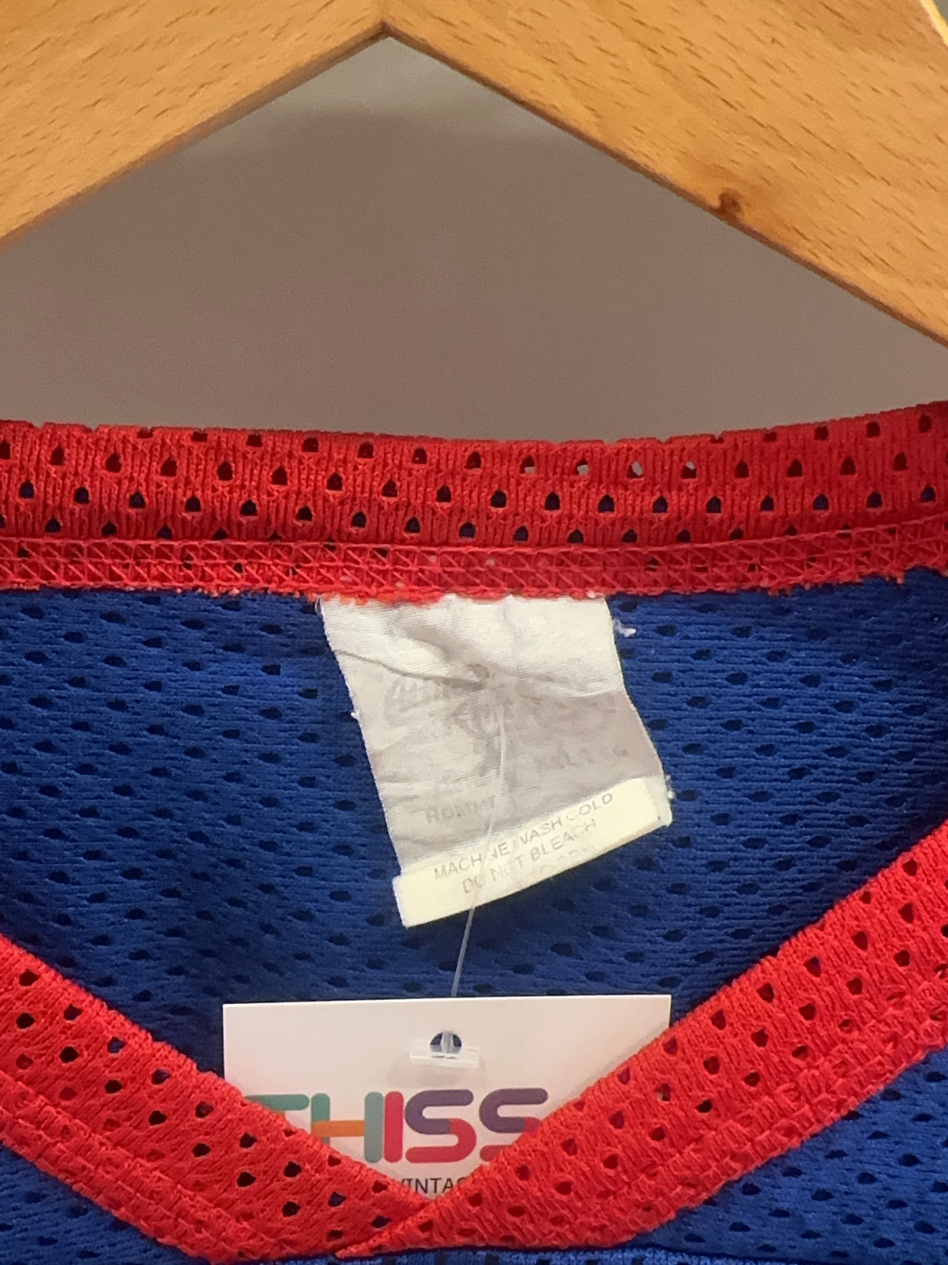 XXL - Vintage Hockey Jersey #27 Blue Red White Mesh