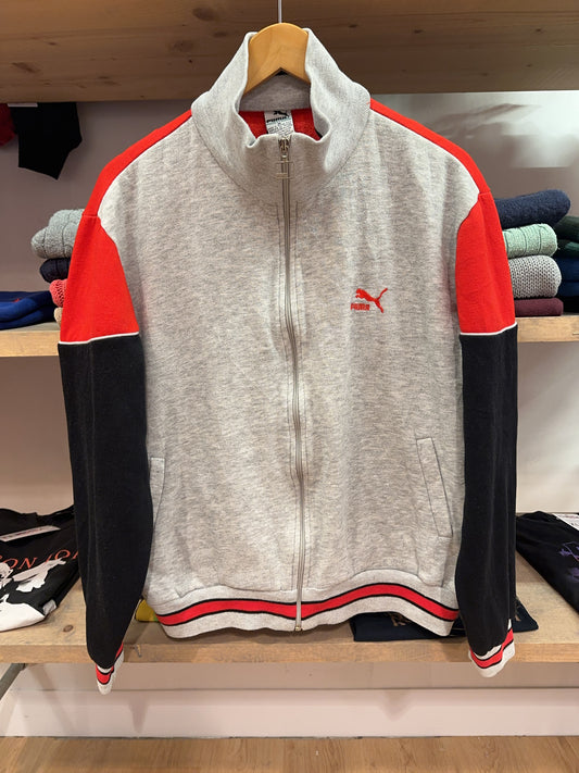 Vintage 1990s Puma Colorblock Zip-Up Track Jacket - M