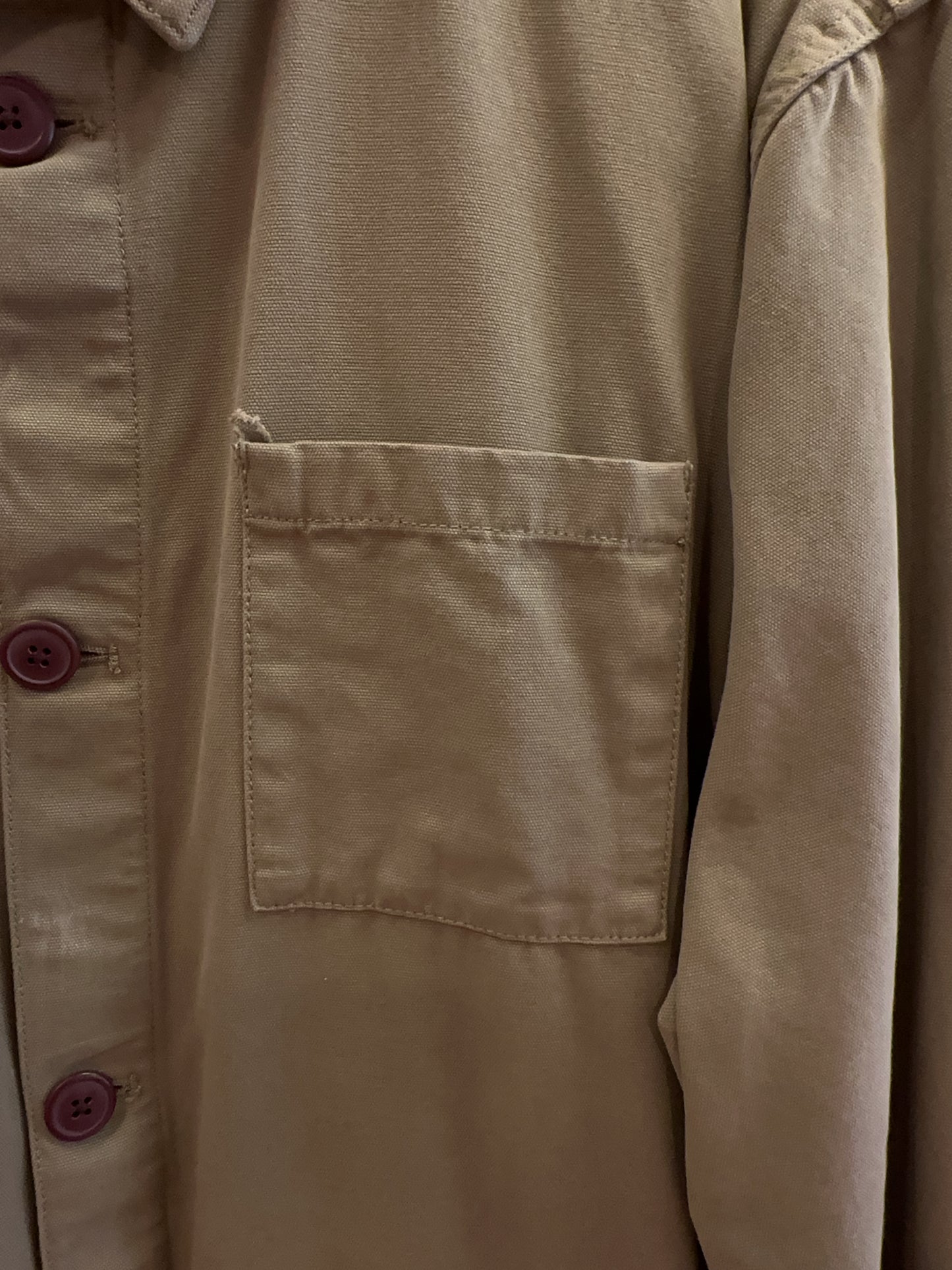 XXL - Barbour Beige Button-Up Overshirt Jacket