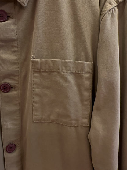 XXL - Barbour Beige Button-Up Overshirt Jacket