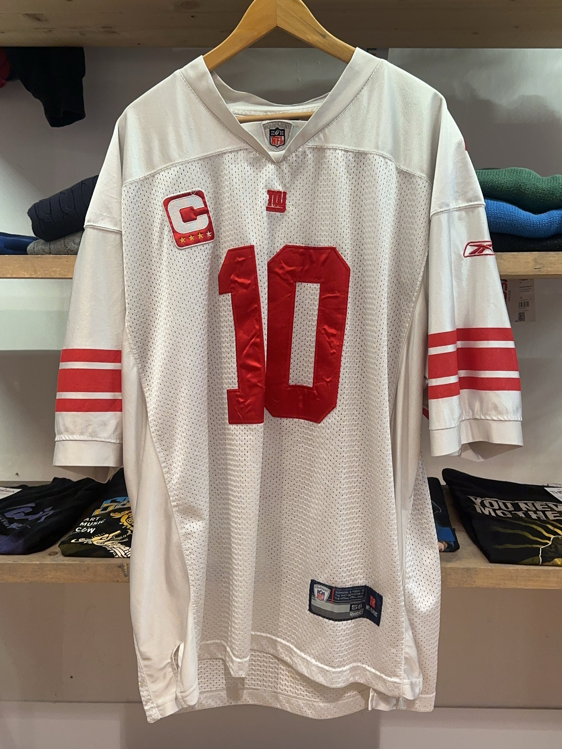 XXL - New York Giants Reebok Home Eli Manning 10 Captains Patch