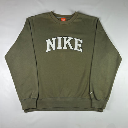 XL - Vintage 2000's Nike Athletic Dept. Olive Sweatshirt