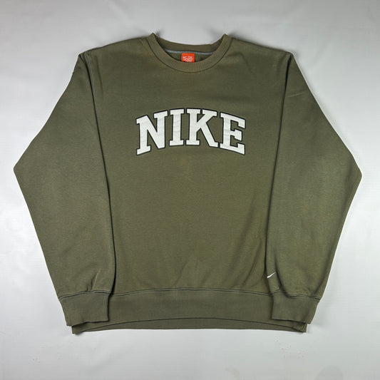 XL - Vintage 2000's Nike Athletic Dept. Olive Sweatshirt