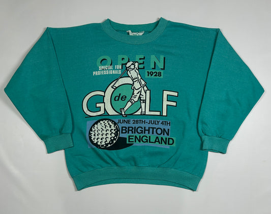 S - Vintage 1928 Puma Open Golf Brighton England Graphic Sweatshirt