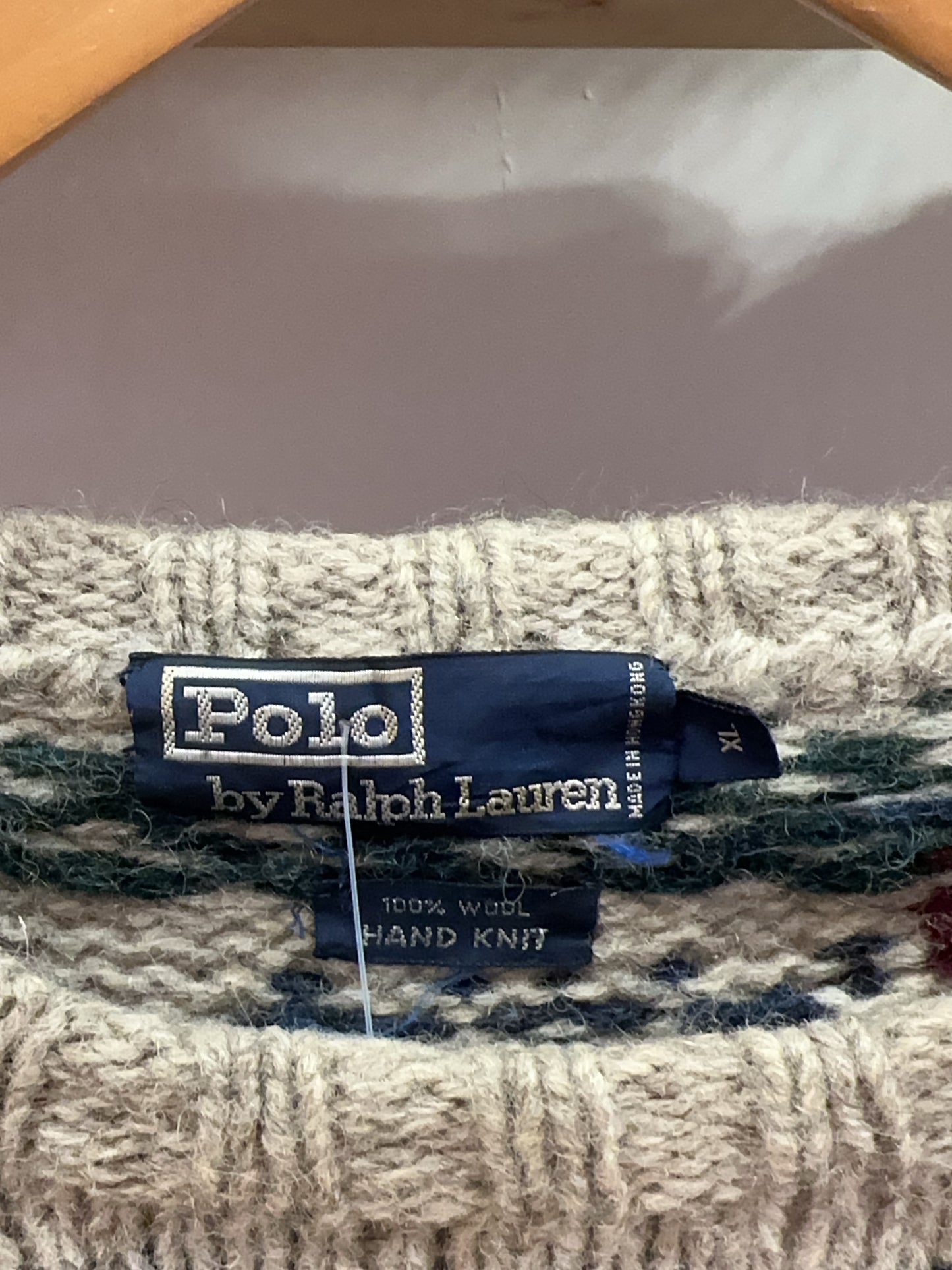 XL - 1990s Vintage Wool Ralph Lauren Cable Knit