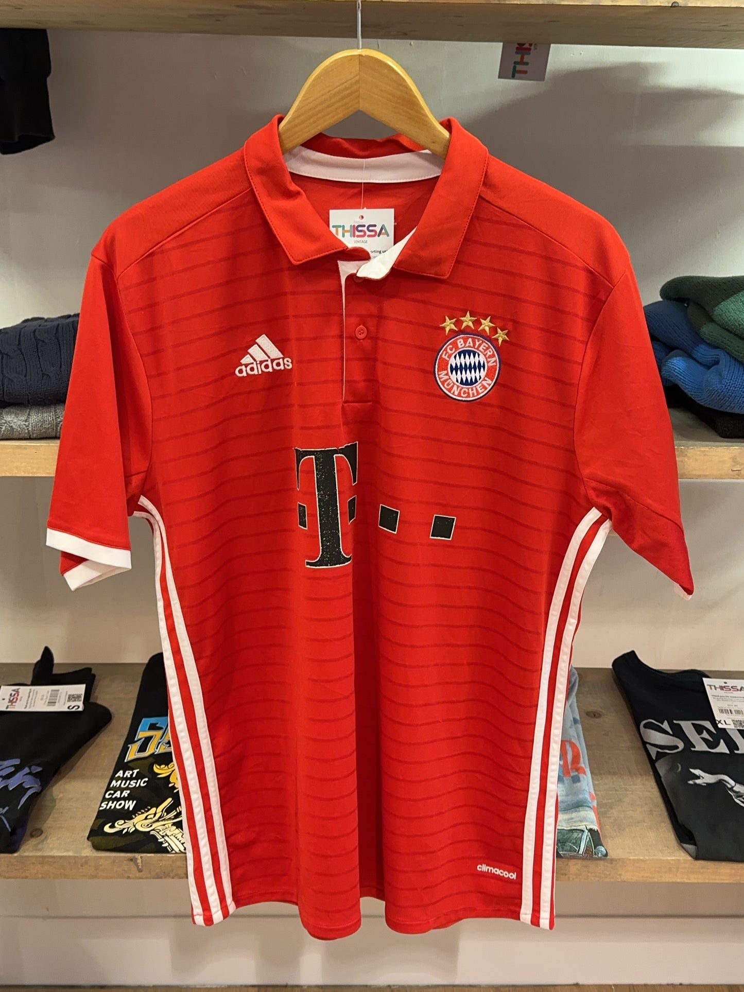 L - 2016-2017 FC Bayern München Adidas Home Football Shirt Arturo Vidal 23