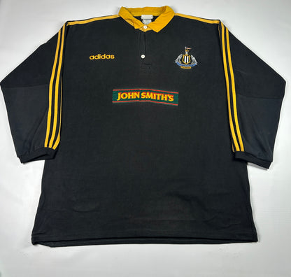 XL - 1997-1998 Adidas Newcastle Falcons Rugby Club Long Sleeve Polo Shirt