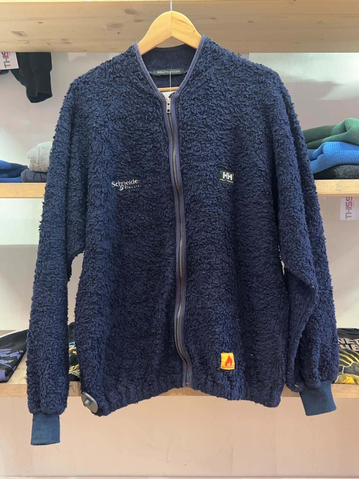 L - Vintage 2010's Helly Hansen Deep Pile Sherpa Fleece Jacket