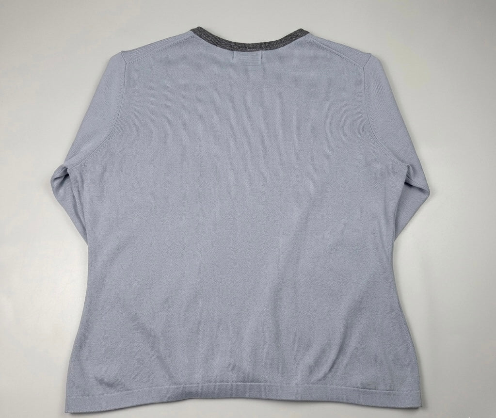 L - Nike 2000's Light Purple Mesh Long Sleeve Top