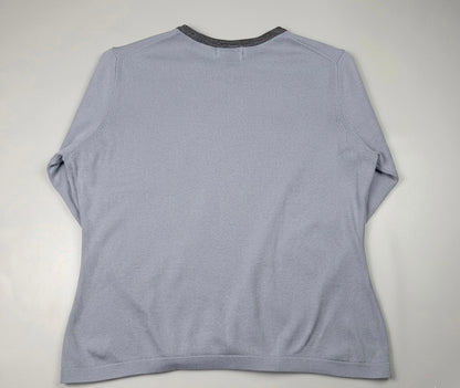 L - Nike 2000's Light Purple Mesh Long Sleeve Top