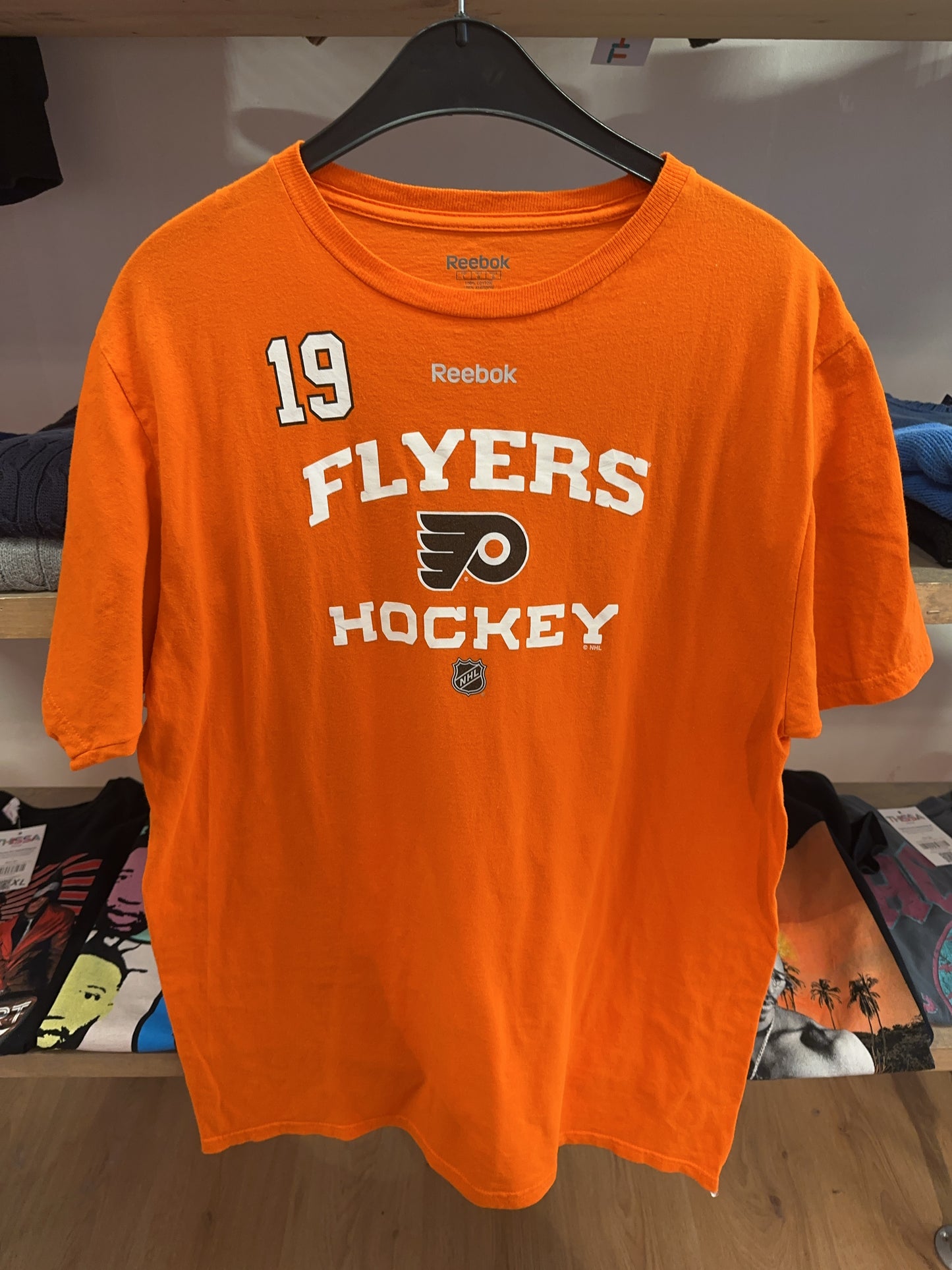 L - Philadelphia Flyers Reebok Orange NHL T-Shirt