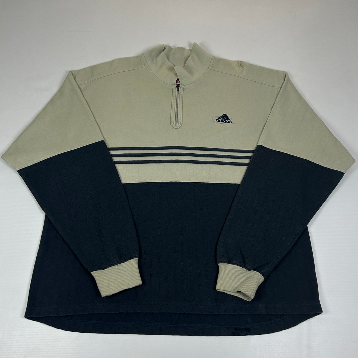 XL - Vintage 1990's Adidas Quarterzip