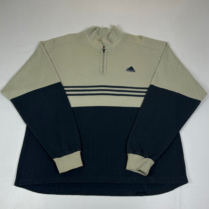 XL - Vintage 1990's Adidas Quarterzip