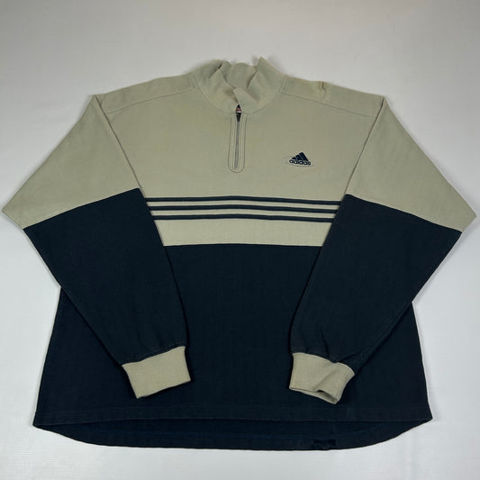 XL - Vintage 1990's Adidas Quarterzip