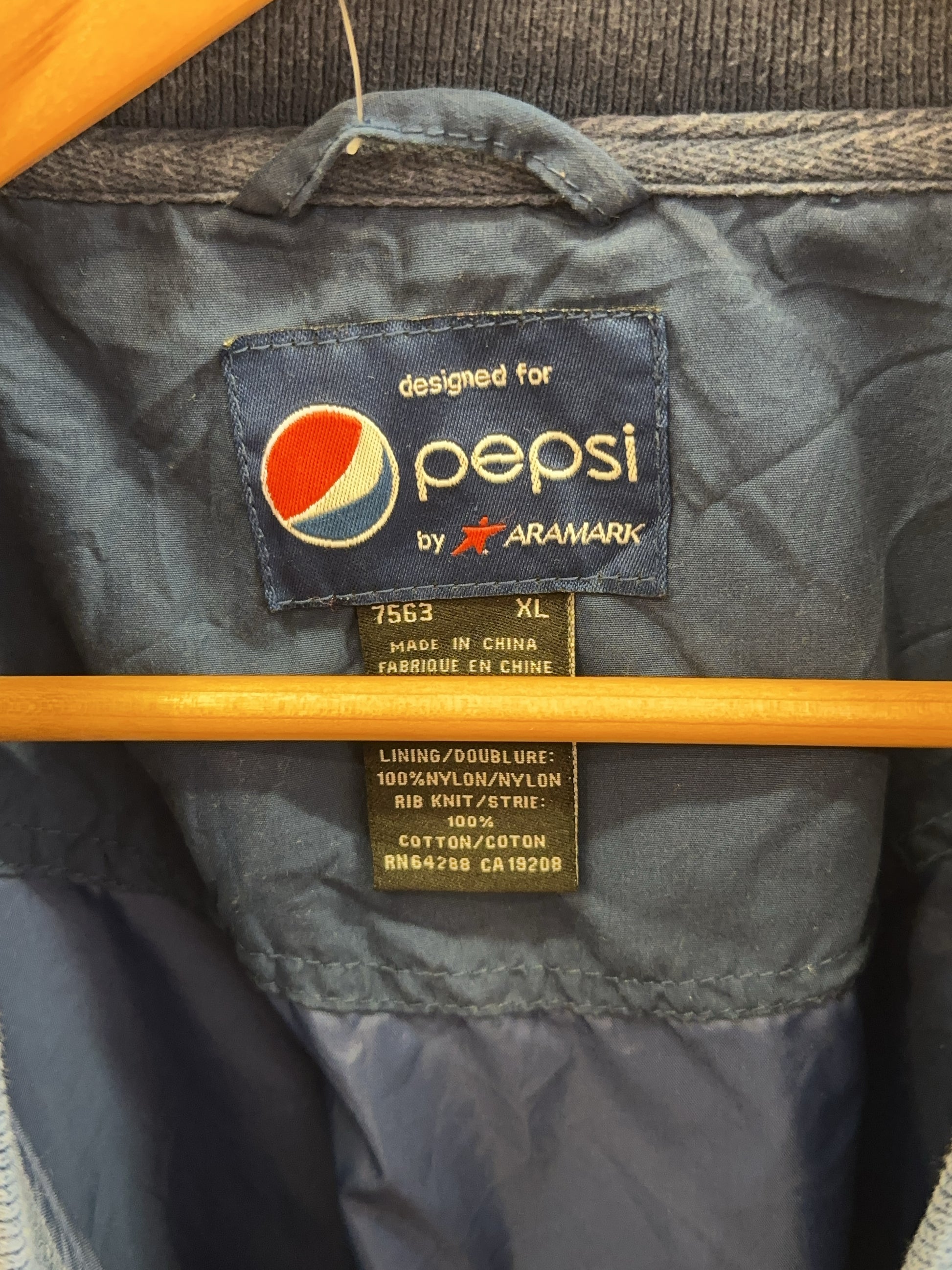 XL - Vintage Pepsi Aramark Employee Pullover Windbreaker Jacket