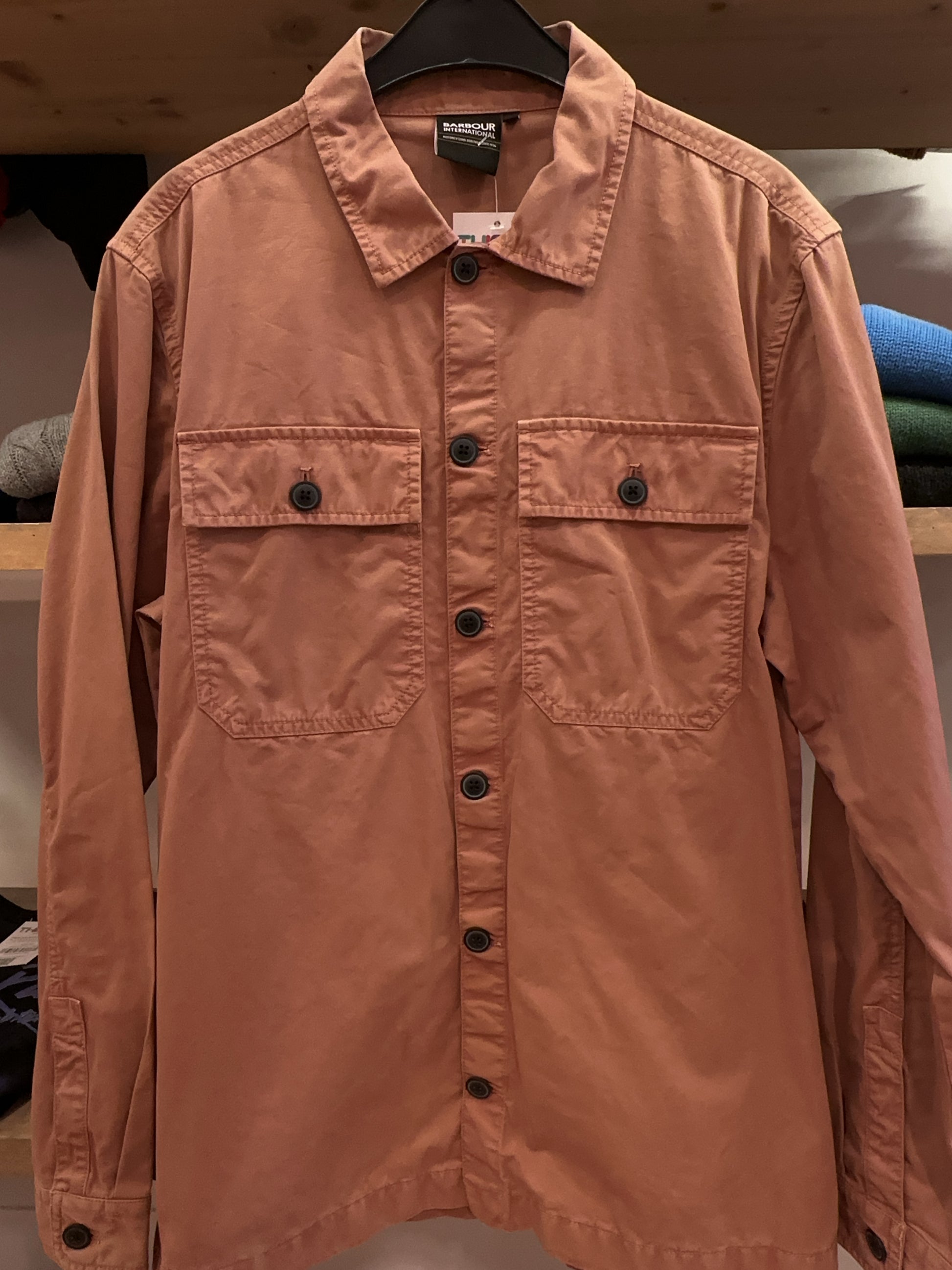 M - Barbour International Men's Pink Overshirt Jacket