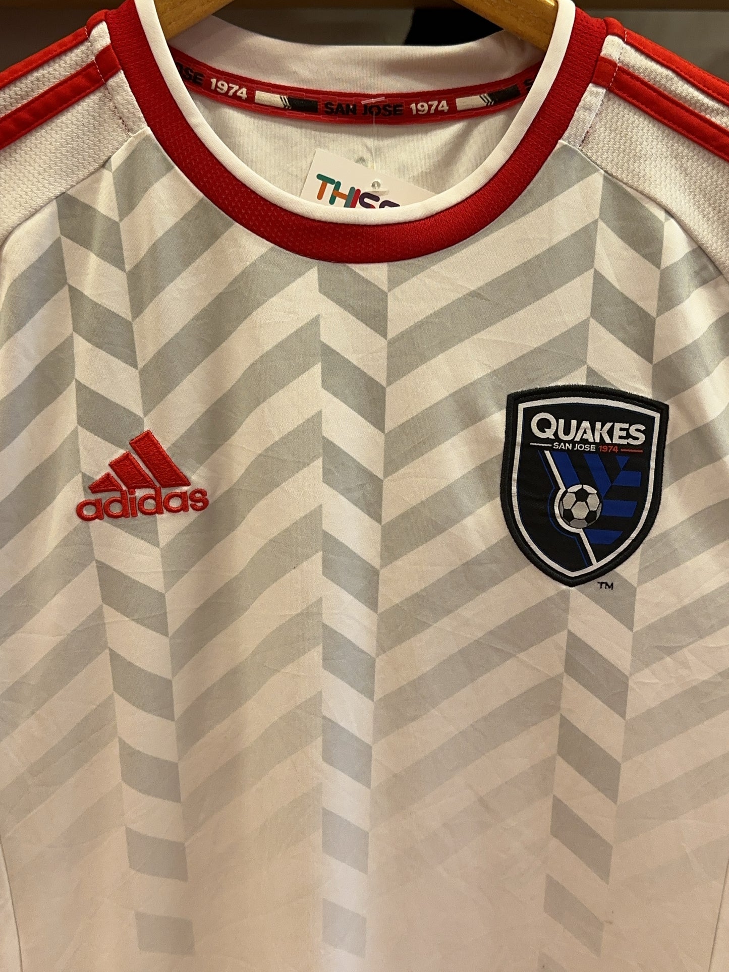 2015 San Jose Earthquakes Adidas Away Football Shirt - S