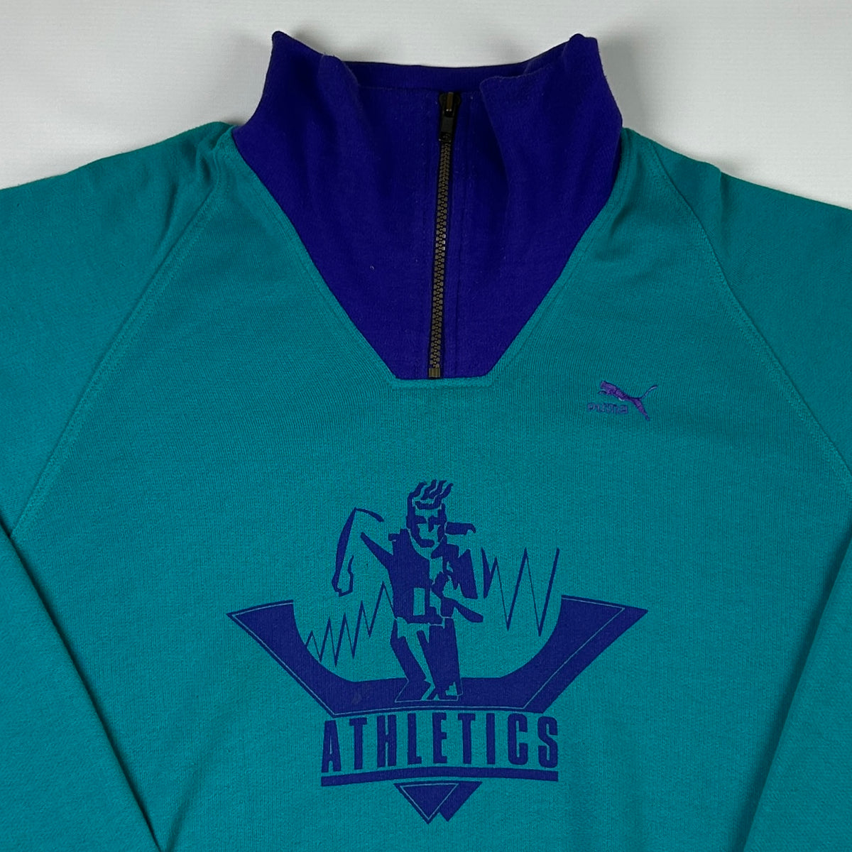XL - 1990's Puma Athletics Vintage Quarter-Zip Sweatshirt