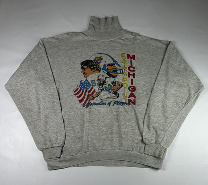 XL - 1990's Vintage Michigan Wolverines Turtleneck Sweatshirt