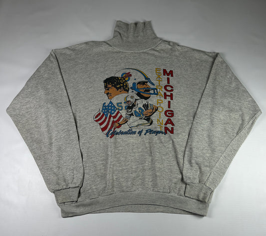 XL - 1990's Vintage Michigan Wolverines Turtleneck Sweatshirt