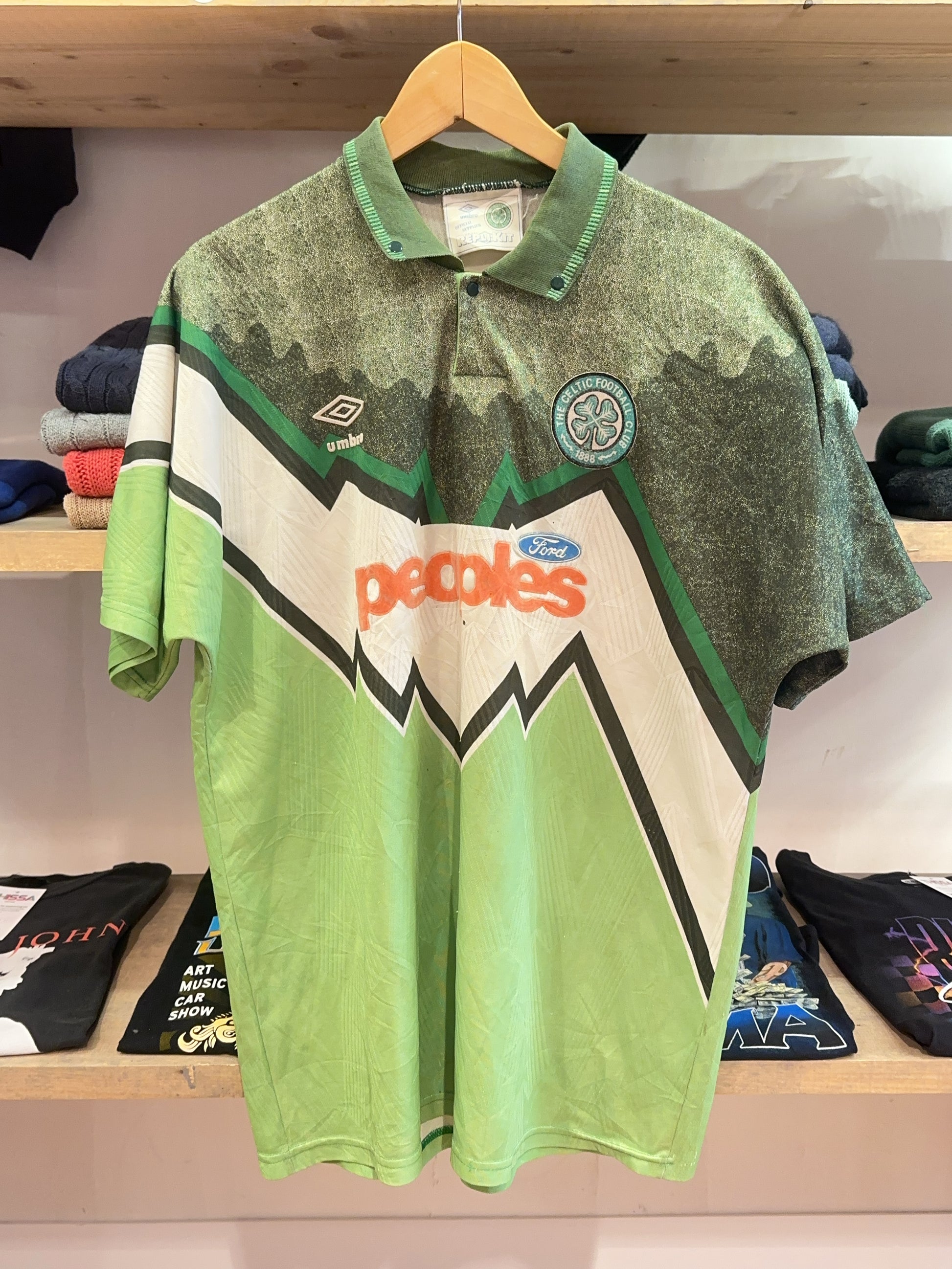1991-1992 Celtic FC Umbro Away Football Shirt - L