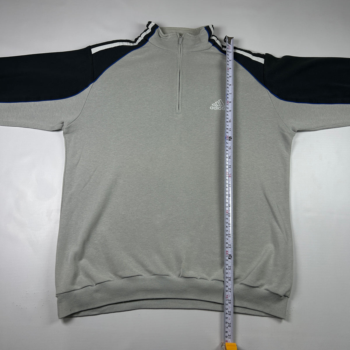 L - 2000's Adidas Grey Quarter-Zip Track Sweatshirt