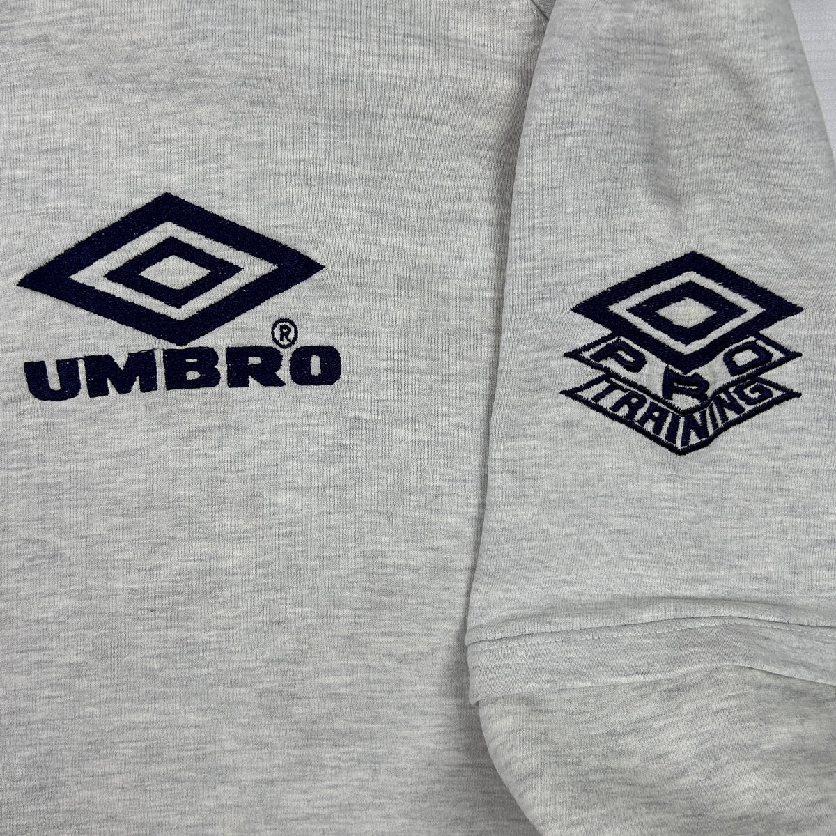 L - 1990's Umbro Grey Long Sleeve Pro Training Sweatshirt