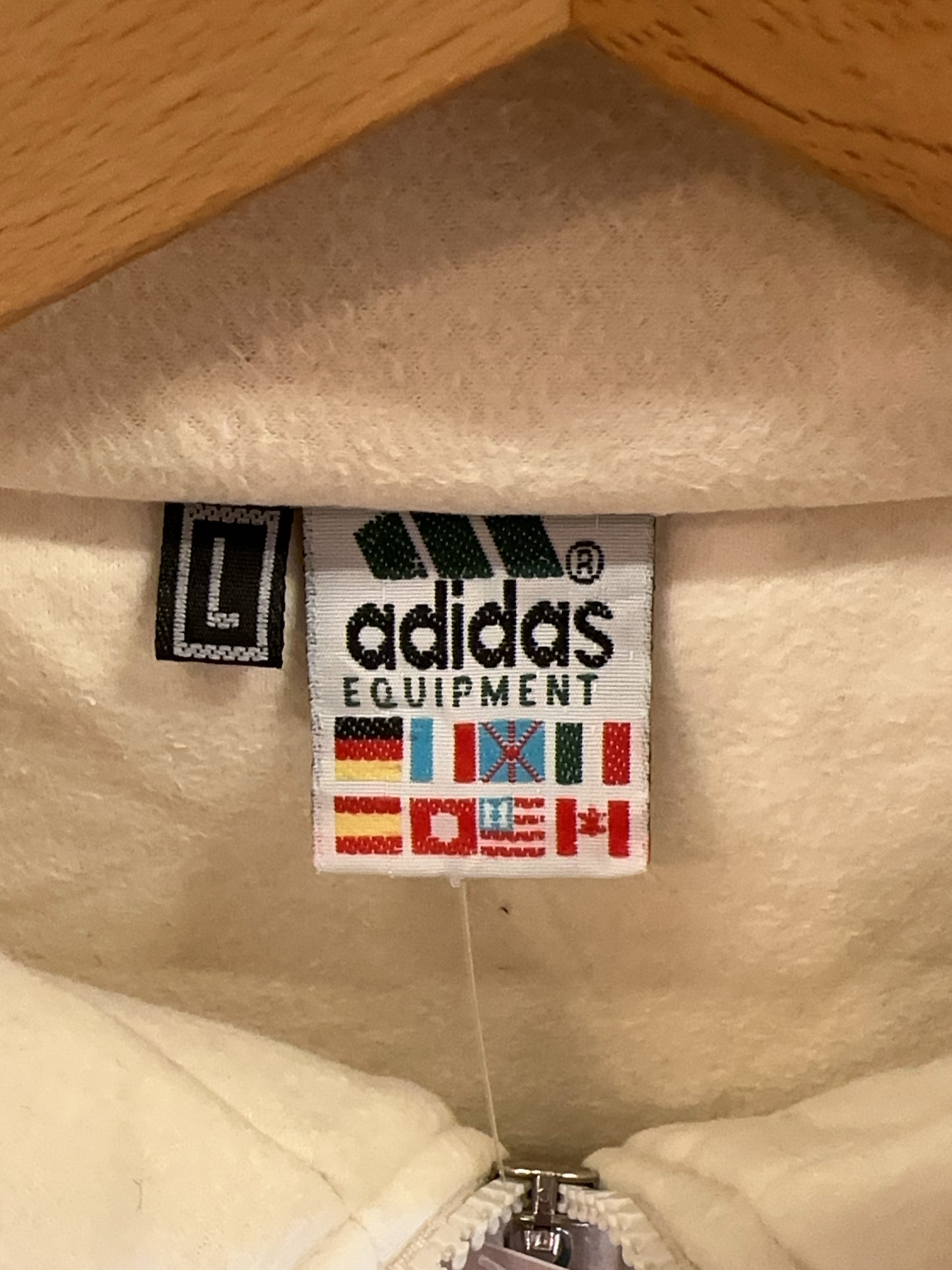 L - Vintage 1990's Adidas Fleece Quarterzip